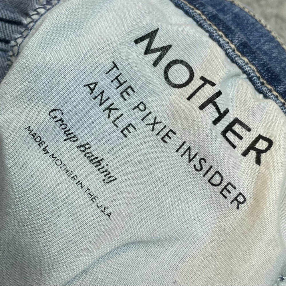 MOTHER Jeans size 24 The Pixie Insider Ankle The Group Bathing Wash Button Fly - Picture 6 of 16